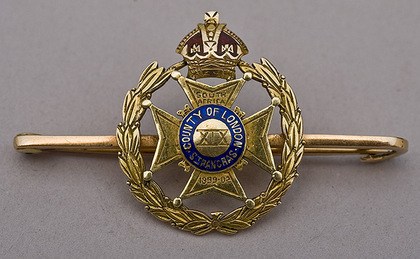 Boer War 15 Carat Gold and Enamel Sweetheart Brooch - 19th Battalion St Pancras